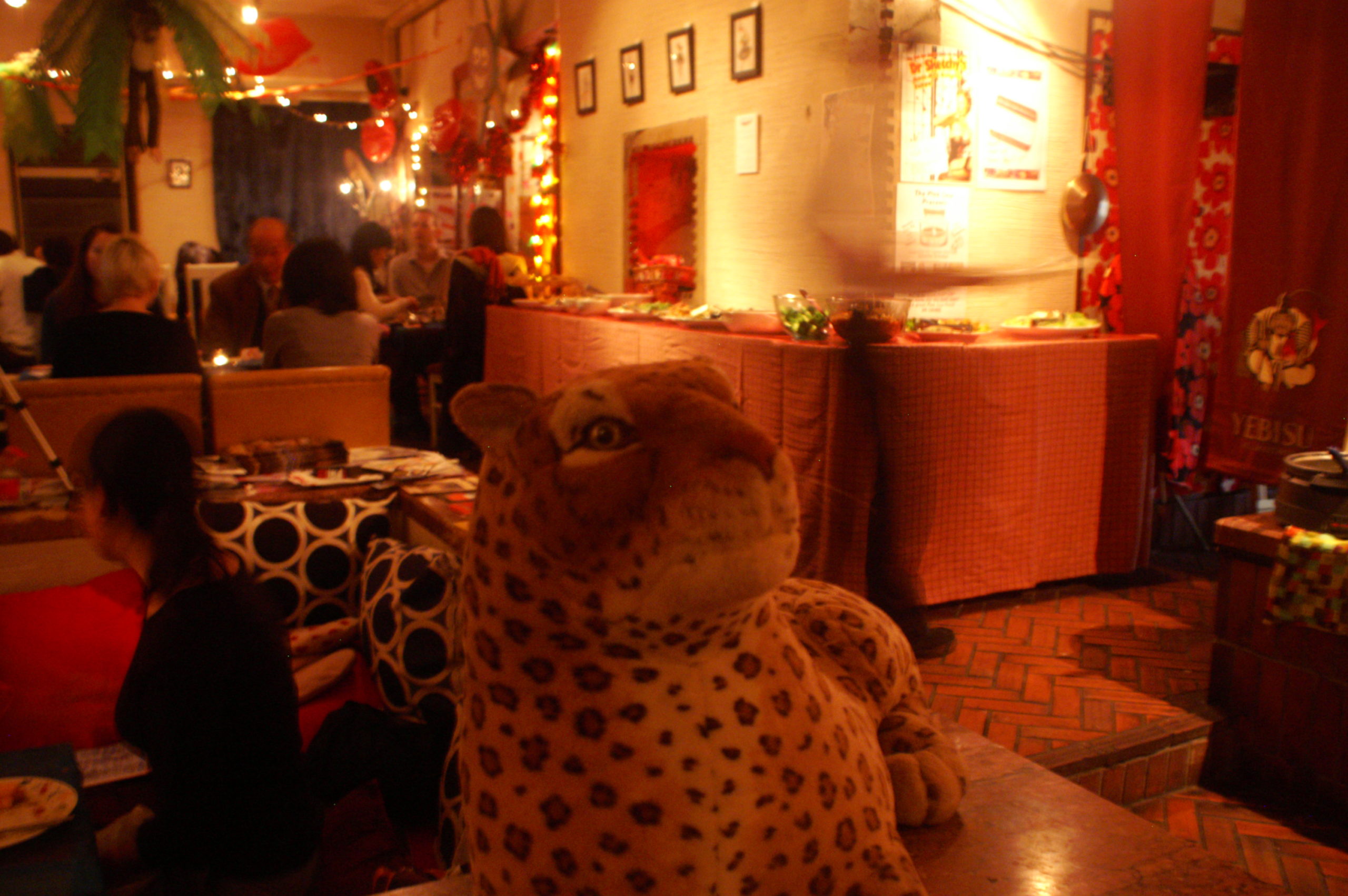 Plush leopard at the Vegan meet-up Tokyo