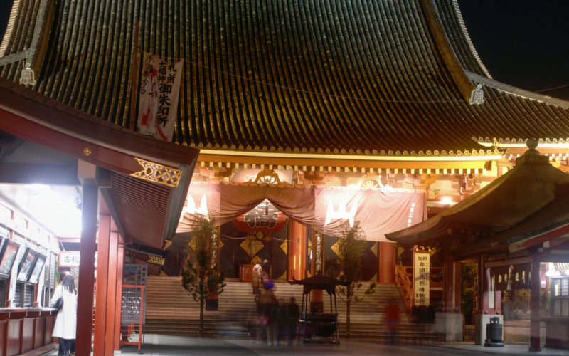 Asakusaji at night