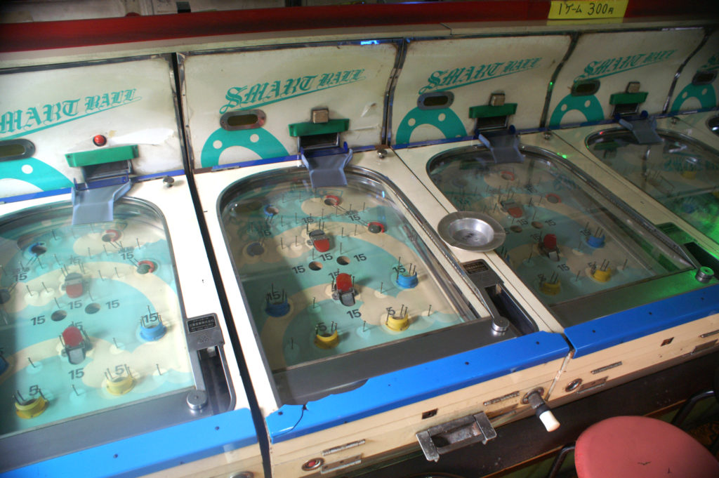 Old mechanical pachinko machines