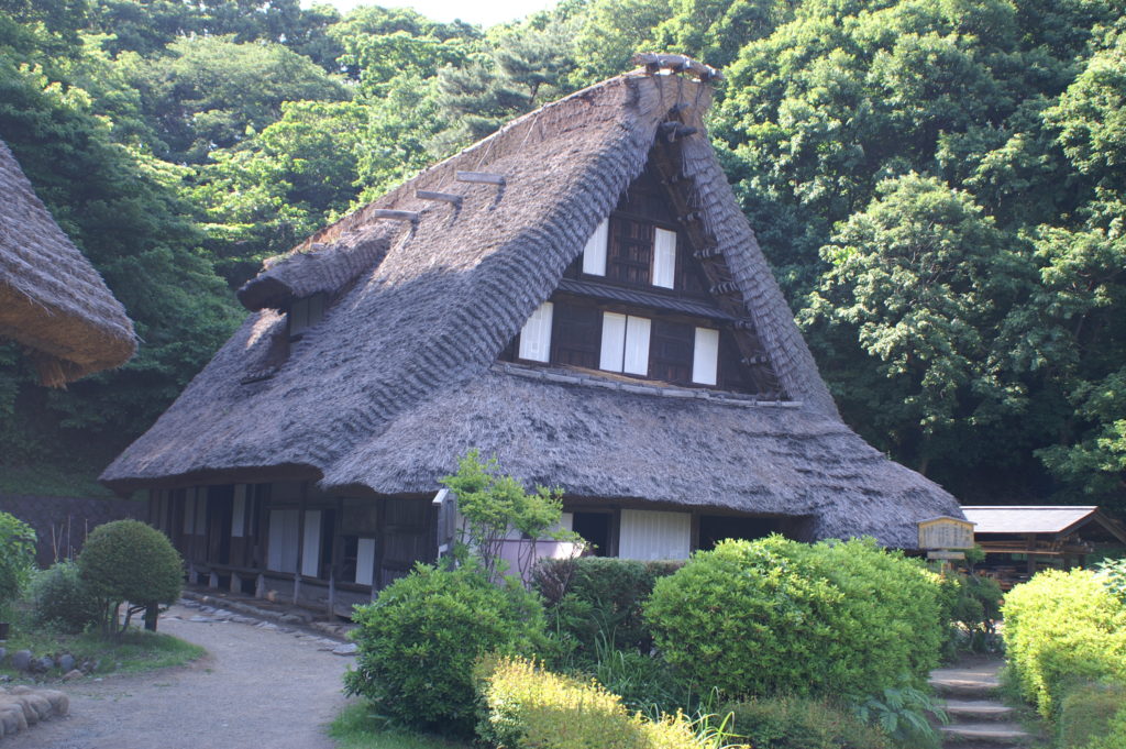 Altes japanisches Haus am Nihon Minka-en