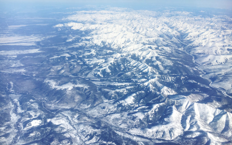 Mountains, view from a plane