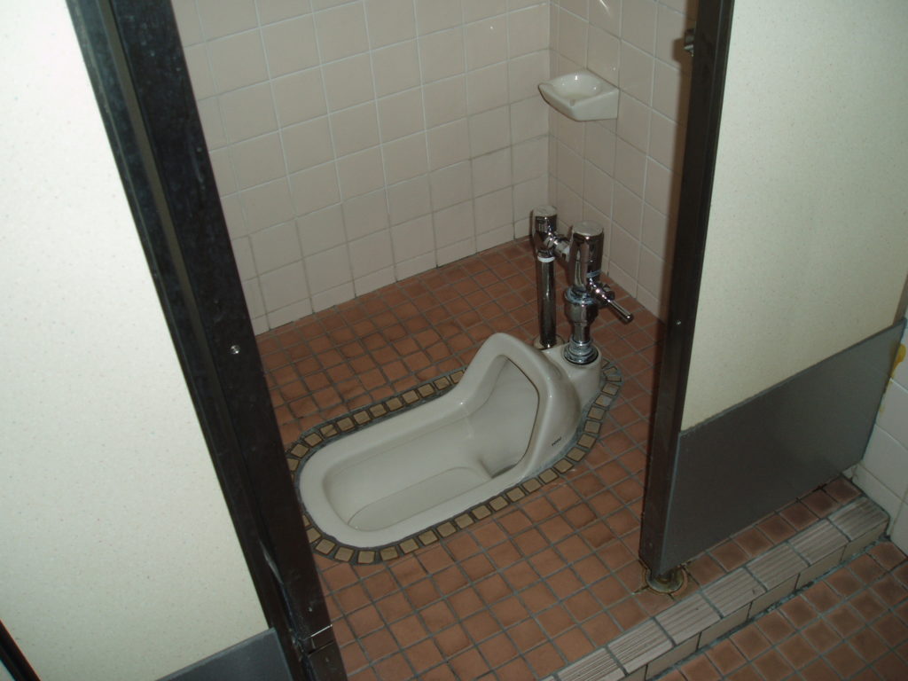 Old Japanese-style toilet