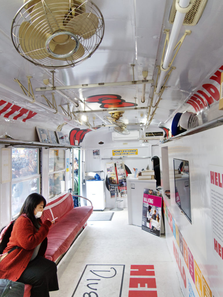 Inside train, Hello Kitty theme