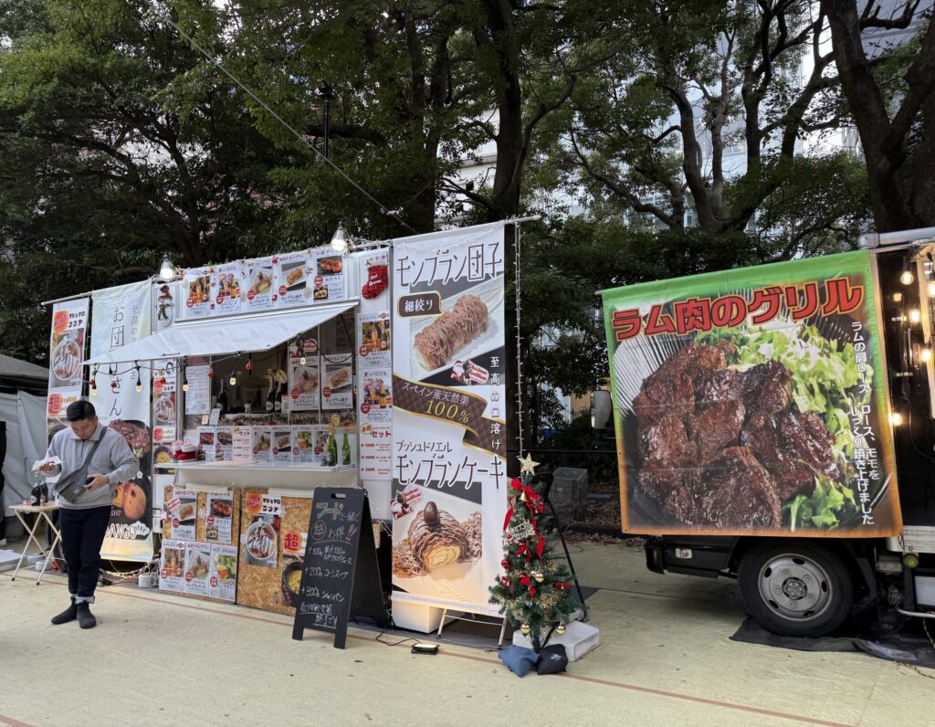 Dessert truck at Ueno Christmas Market